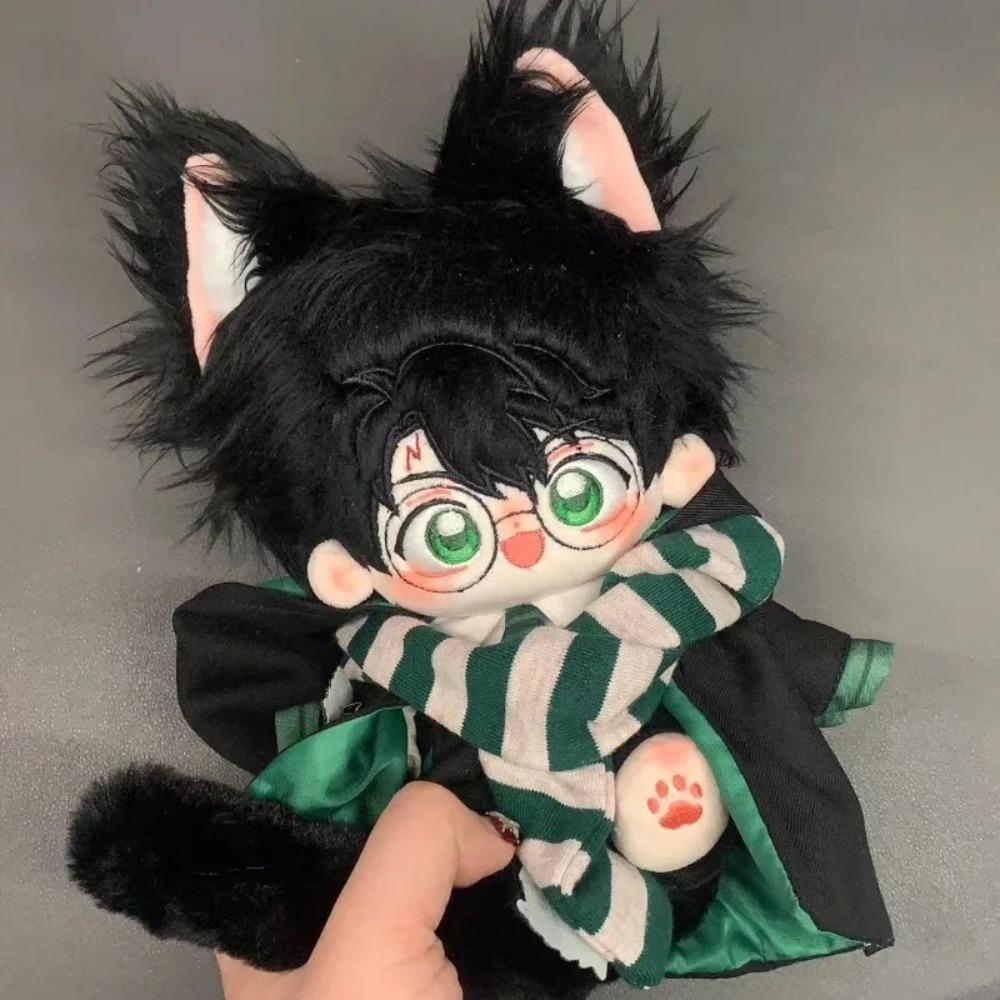 20cm Anime Wizard Kawaii Cat Cosplay Cotton Doll Body With Skeleton Cartoon DIY Change Suit Soft Plushies Toy Fans Gifts
