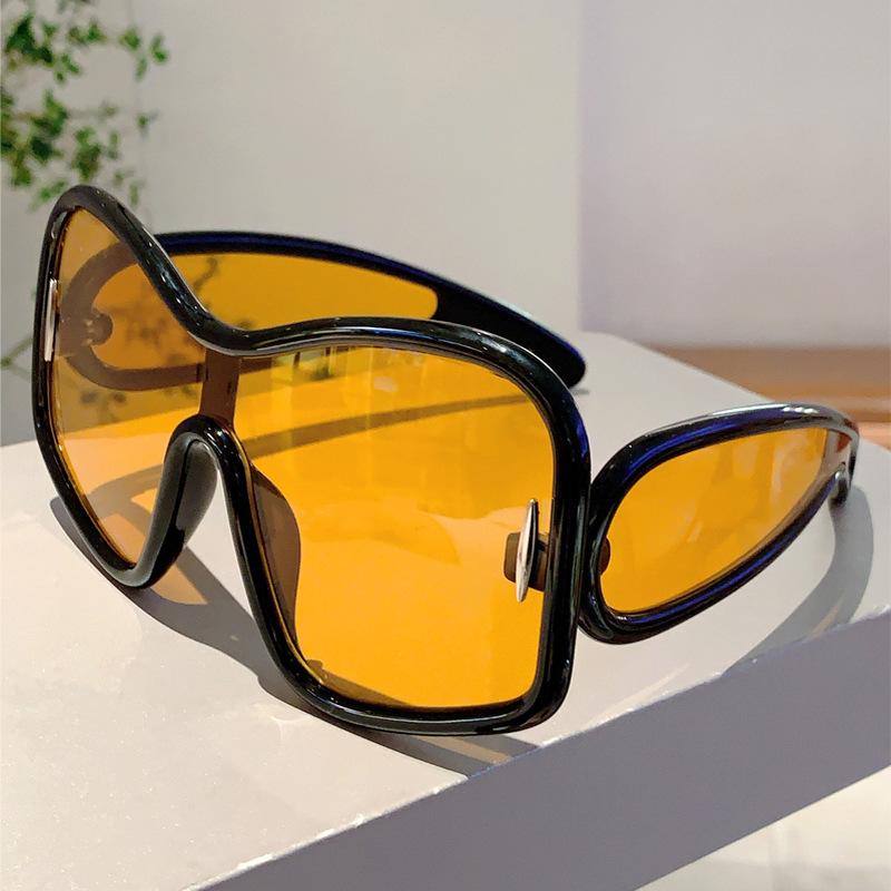 

Солнцезащитные очки унисекс в европейском и американском стиле, цельные, с большой оправой