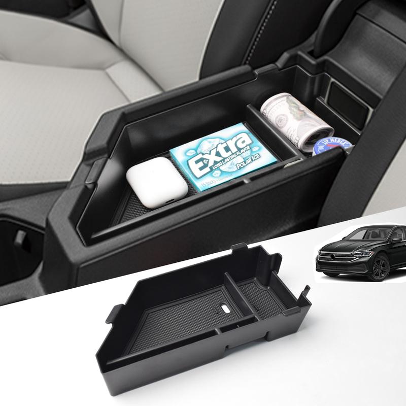 Center Console Organizer Tray for Volkswagen Jetta VW -2024 2025 Armrest Storage Box Car ABS Accessories ert Storage Box