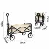 Deluxe Electric Folding Camping Cart with Tank Wheels