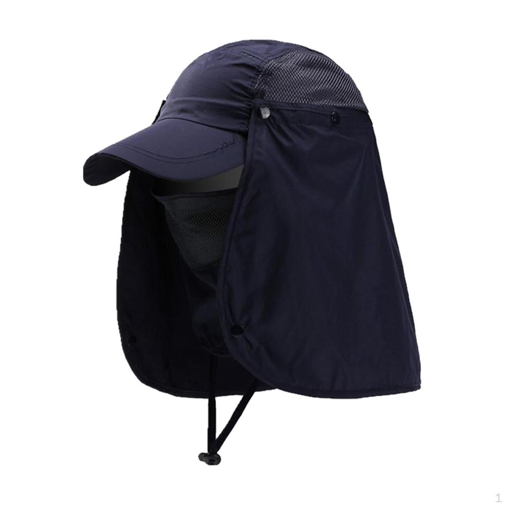 Protection Fishing Hat with Detachable Neck Cover for Outdoor Adventures