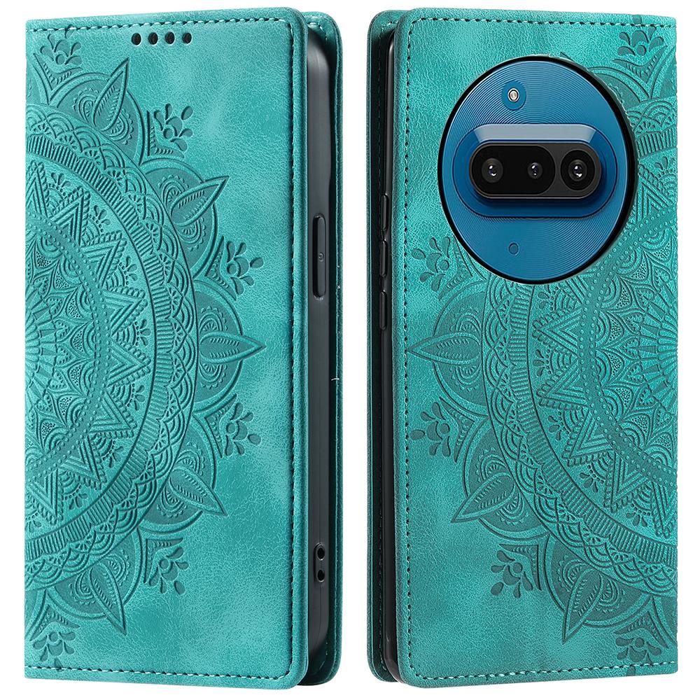 

Style-010 For Nothing Phone (3a) Case Magnetic Closing Leather Phone Cover Pattern Imprinted Mint Green