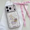 Purple Floral Rabbit Case for iPhone 15/14 & 17/16 Pro Max