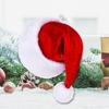 Plush Christmas Santa Hat with White Brim for Holiday Parties Giving Love