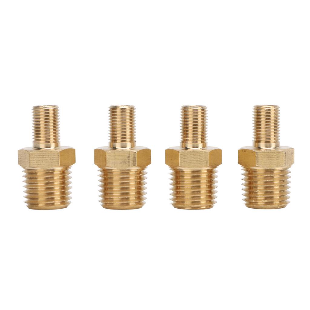 4Pcs Tank Valve 1 4in NPT Male Thread 200PSI Standard Valve Core Brass Valve with Sealing Caps for Car Repair