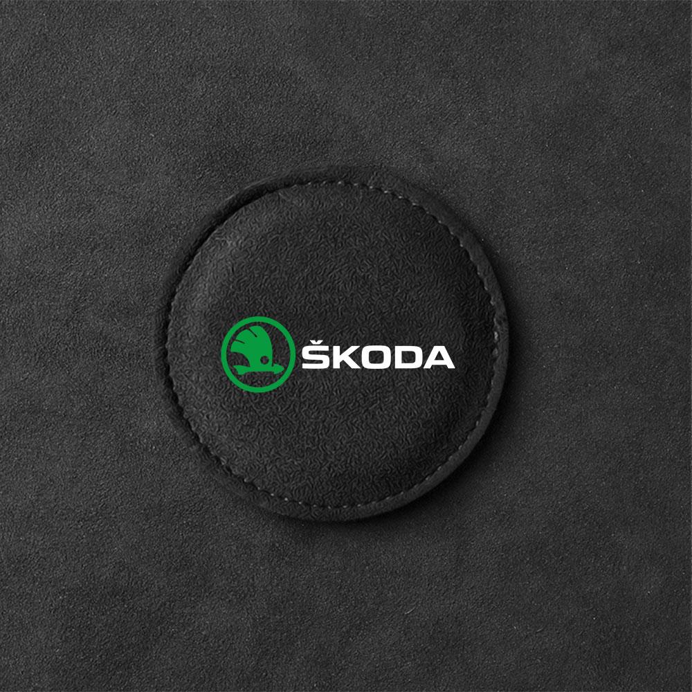 OENU7 Car Coaster Water Cup Bottle Holder Mat Anti-slip Pad For Skoda Octavia 2 3 Fabia A7 Rapid Superb Kamiq Kodiaq Accessories