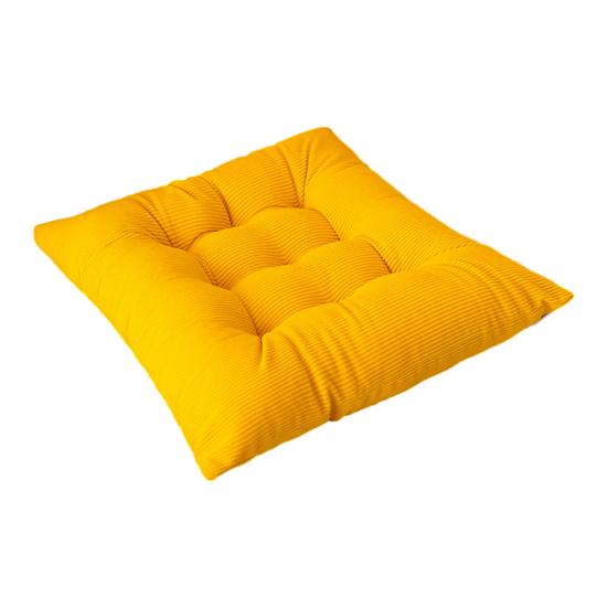 Thickened Floor Cushion Corduroy Chair with Ties, Soft Square Seat Pad, Non-Slip Comfortable Office Pad Warm for Reading Nook Floor, Winter