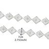 7Cm Silver Rhombus Sequined Beads Barcode Clothing Skirt Belt Cuffs Decorative Lace Accessories