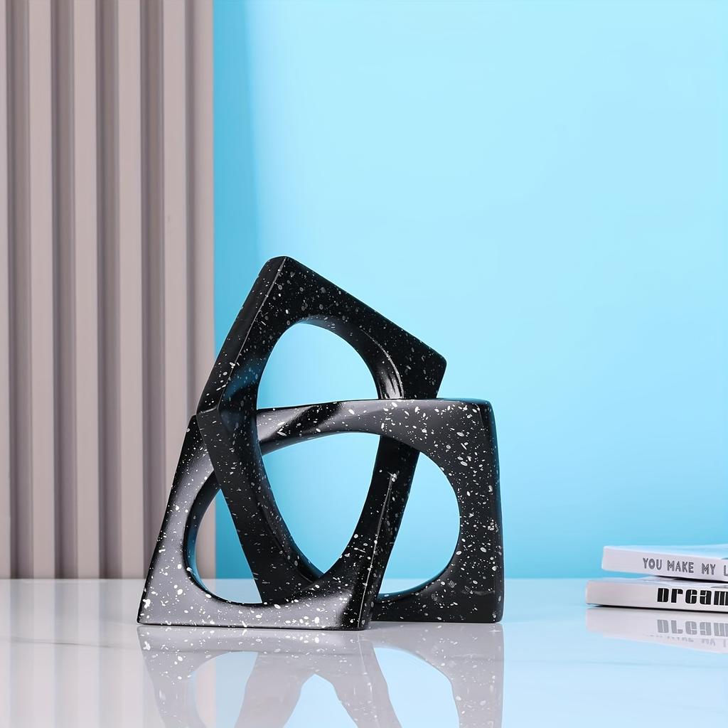 Cross-Border Modern Minimalist Electroplated Geometric Ornaments Creative Decorative Metal Accessories for Living Room Cabinet A