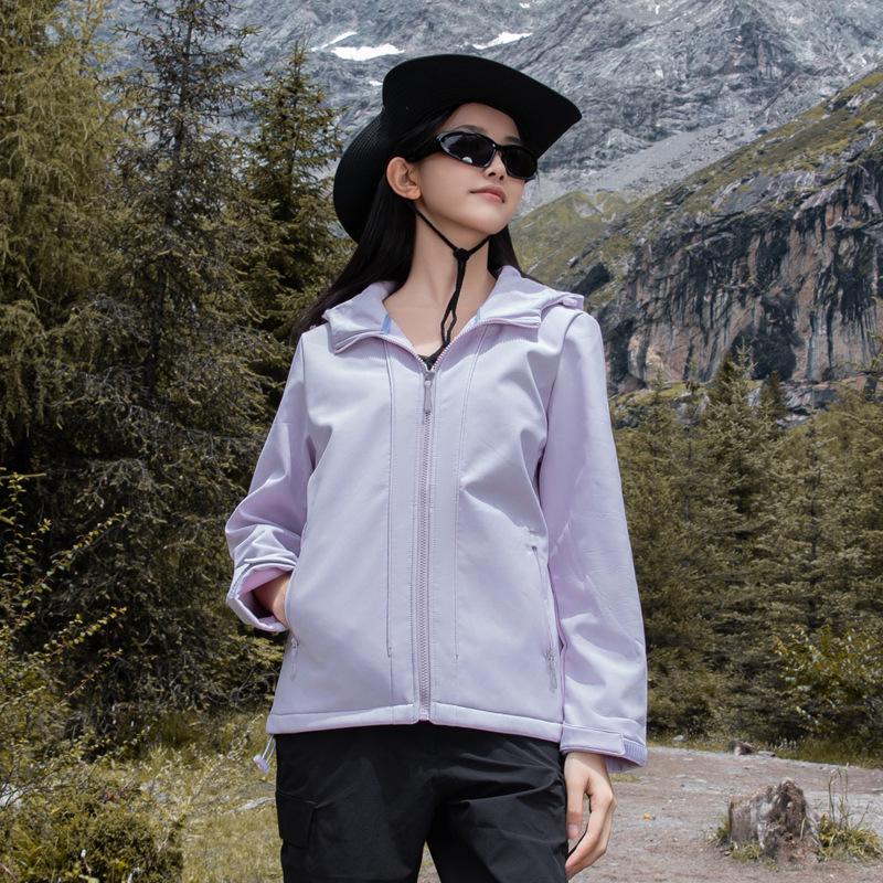 Windproof Jackets: Men's & Women's Hooded Softshell for Mountaineering & Outdoors.