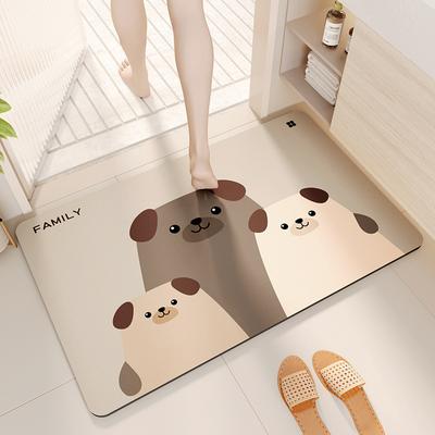 Bathroom Toilet Non-slip Carpet Bathroom Absorbent Floor Mat Soft Diatom Mud Bathroom Door Mat