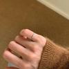 Korean INS Style Cubic Zirconia Stacking Ring for Women - Niche Design