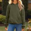 Women's Fashionable Long-sleeved Pullover And Solid-color Hooded Sweatshirt