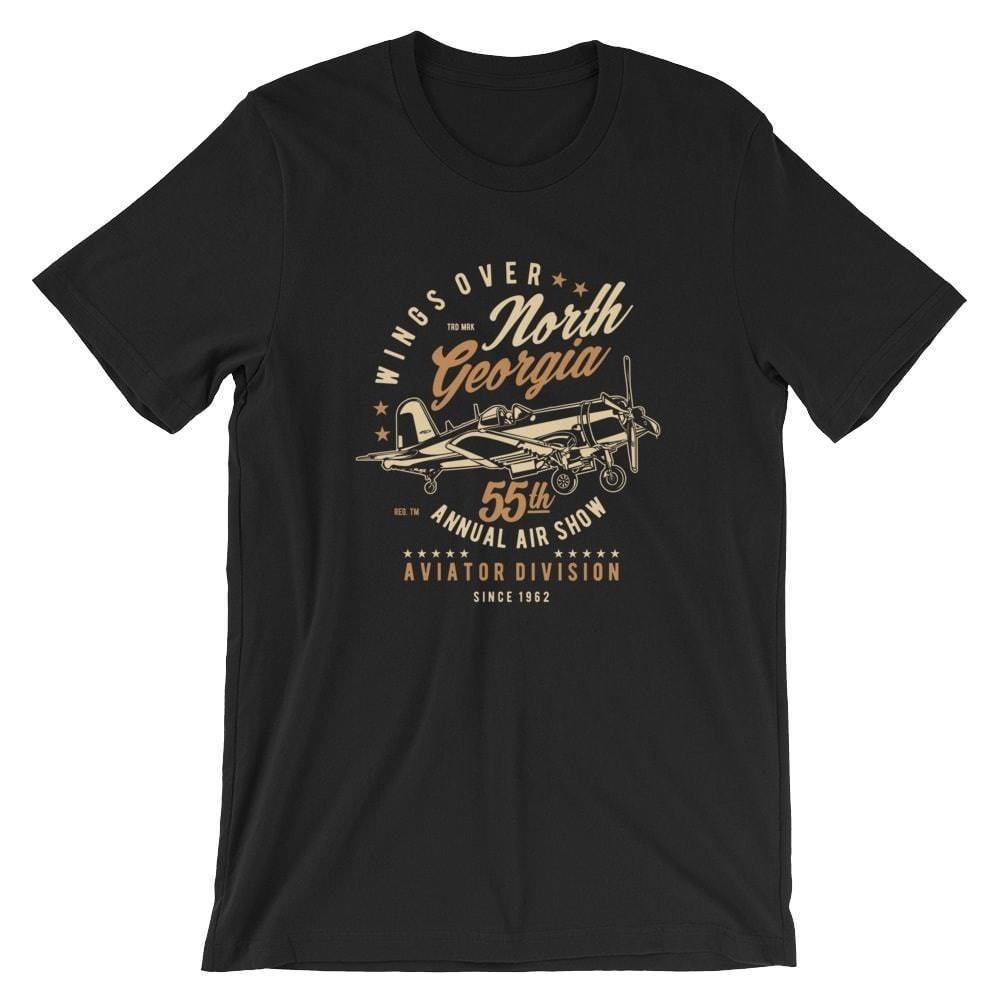 

Wings Over North Georgia T-Shirt. Airplane 100% Cotton Premium Tee NEW S