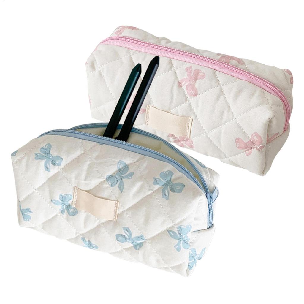 1pc exquisite bowknot single-layer pencil case, bow pattern design storage bag, a must-have for back to school season