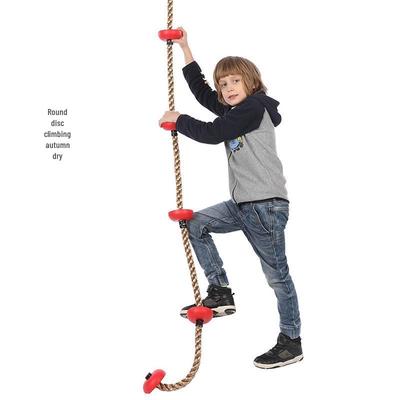 Ensemble de Cinq Petites Assises Rondes pour Balançoire d'Intérieur/Extérieur avec Corde d'Escalade pour Enfants