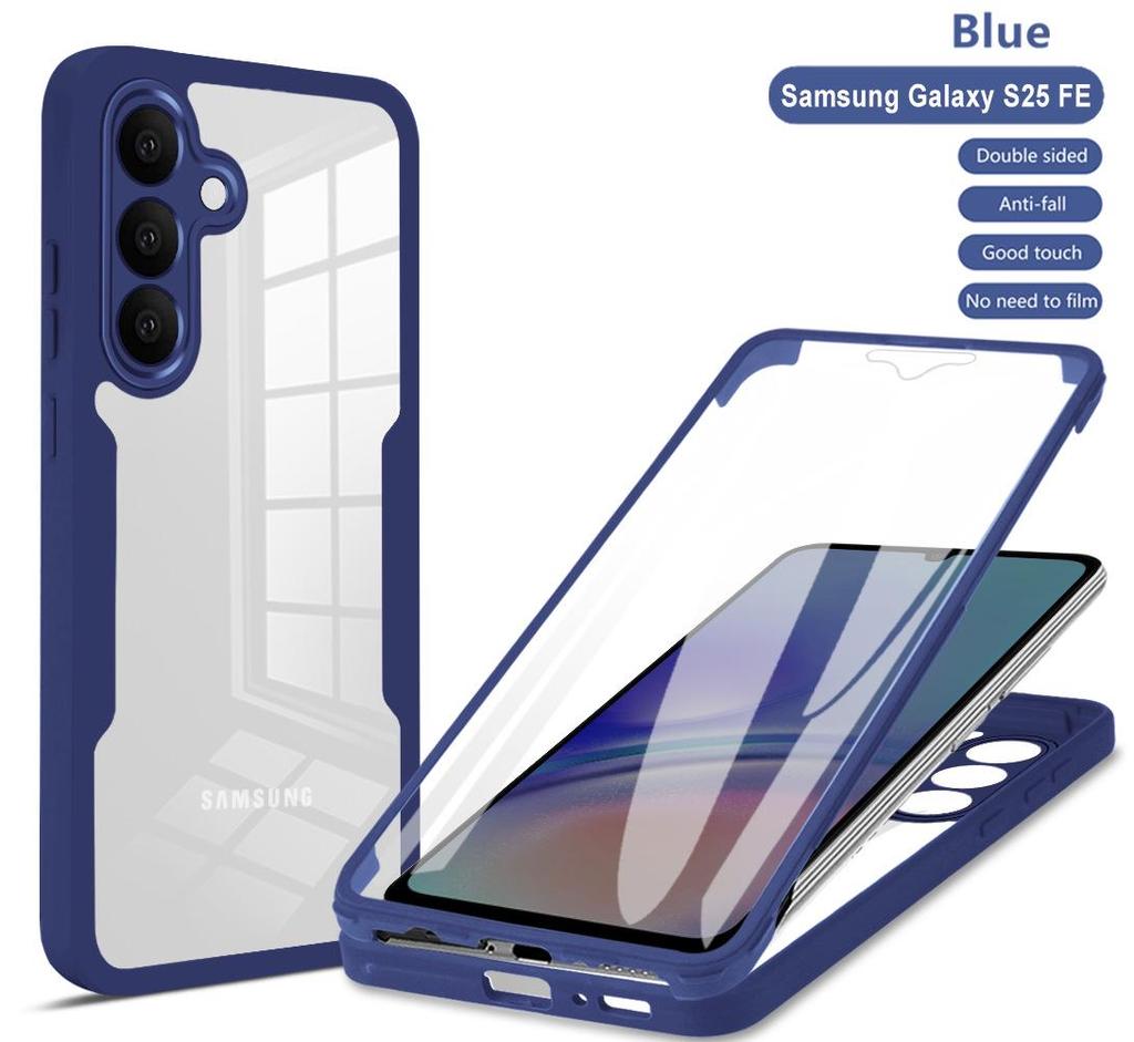Samsung S25FE Qicai 360° Full Coverage Transparent Case & Film | S26 Plus Drop Protection