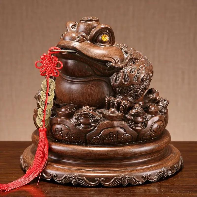 Golden Toad Ornaments for Household Decoration, Large Piggy Bank, Golden Toad, Office, Shop Opening Gifts, New