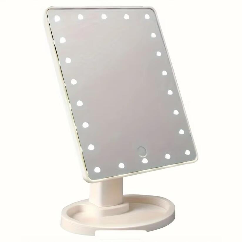 1pc Luminous Makeup Mirror, 360 ° Rotating Creative Makeup Mirror, Portable and Stylish