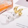925 Sterling Silver French Vintage Watedrop Crystal Hoop Earrings For Women Korean Wedding Party Jewelry Gift Female Pendientes