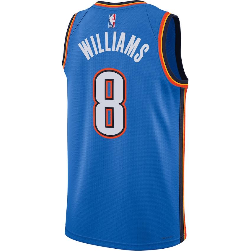 Nike Oklahoma Swingman Jalen Williams Comfortable Soft Breathable Sleeveless Basketball Jersey Unisex jerseys Blue DN2147-403