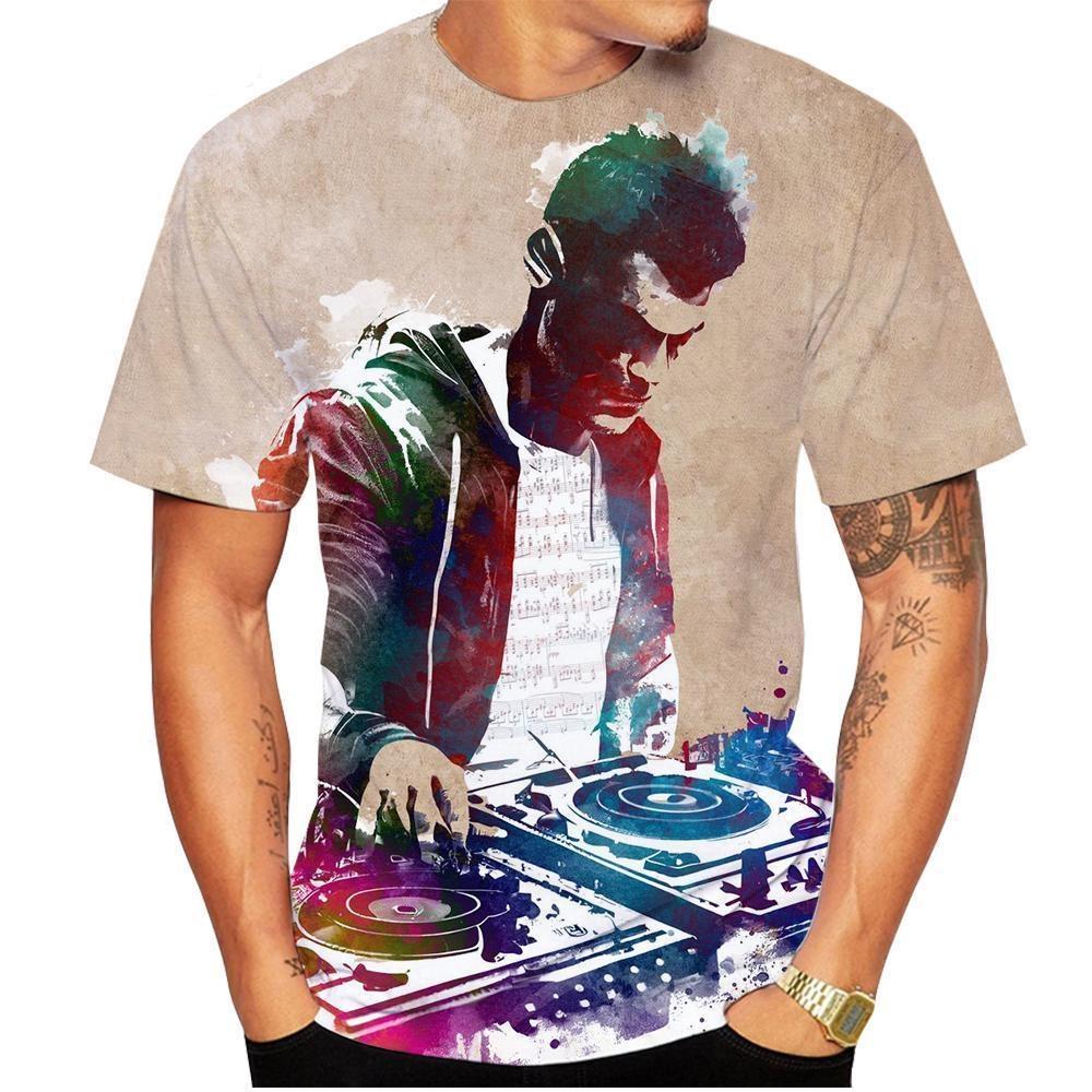 

Новинка 2023 года, модная летняя распродажа, 3D DJ, мужская/женская футболка с 3D-принтом, детские топы, одежда больших размеров 100-6XL, большие размеры 5XL