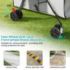 Dog Stroller with 360-degree Wheels, Foldable Pet Cart, 5 Ventilation Windows & Removable Tray, Outdoor Travel Dog Cart for Small/Medium