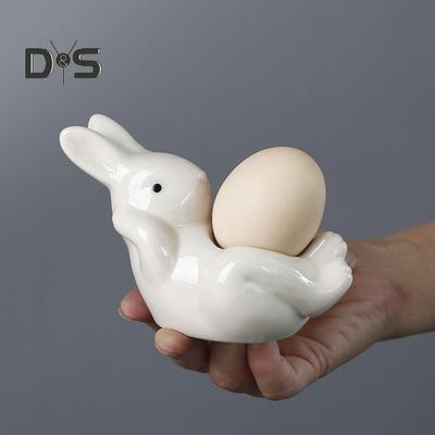 Coppetta per Uovo Coniglio Sdraiato Portauovo Coniglio in Ceramica Decorazione Pasquale Supporto per Uovo per Uova Sode Tavola da Pranzo Bomboniere Festa di Primavera in Casa