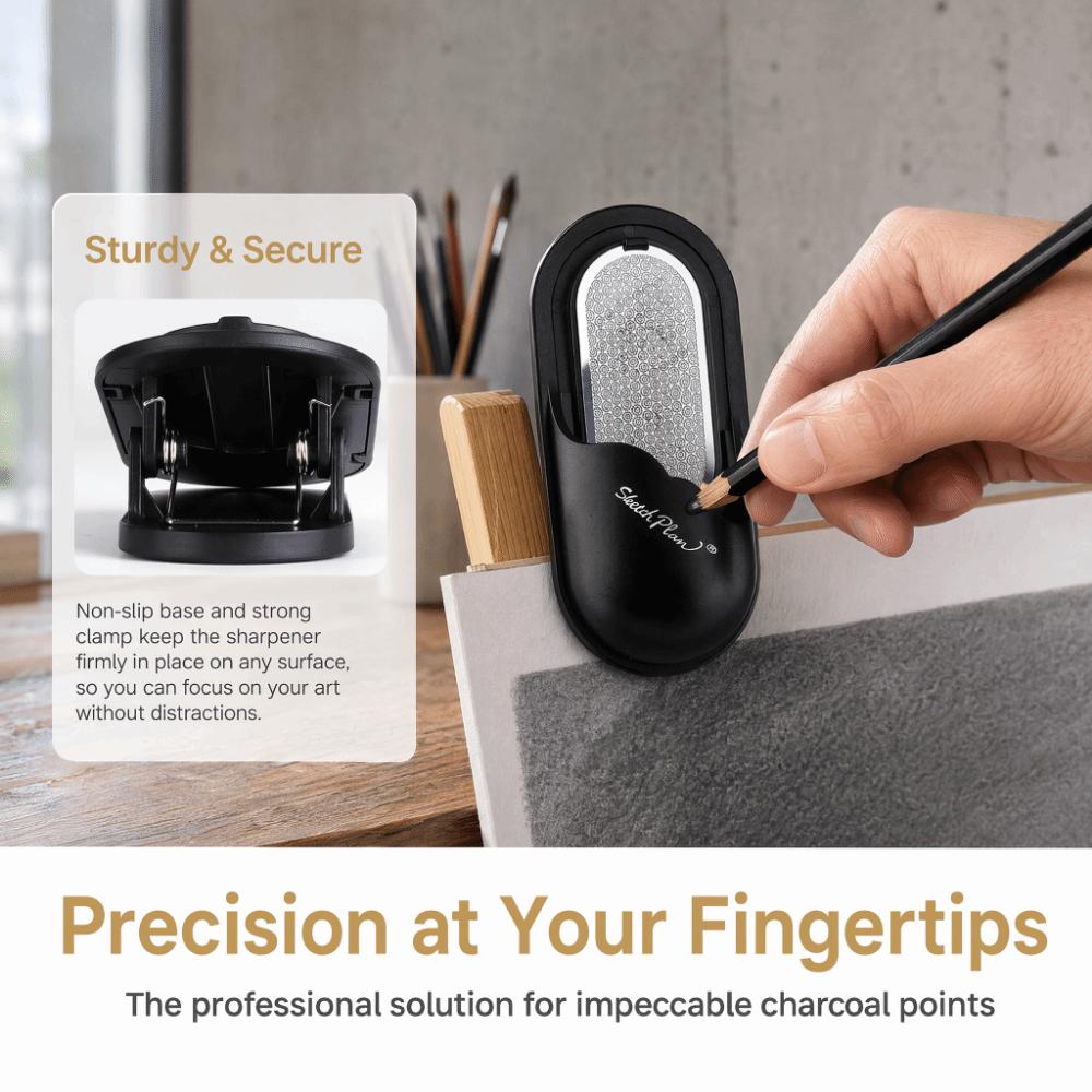 Adjustable Pencil Grinder Lead Shaper Clip‑On Sketch Pencil Sharpener Art Supplies