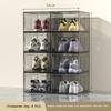 Foldable Shoe Organizer Box Magnetic Suction Storage Holder Dustproof Sneaker Storage Box Space-saving Combination Shoe Cabinet