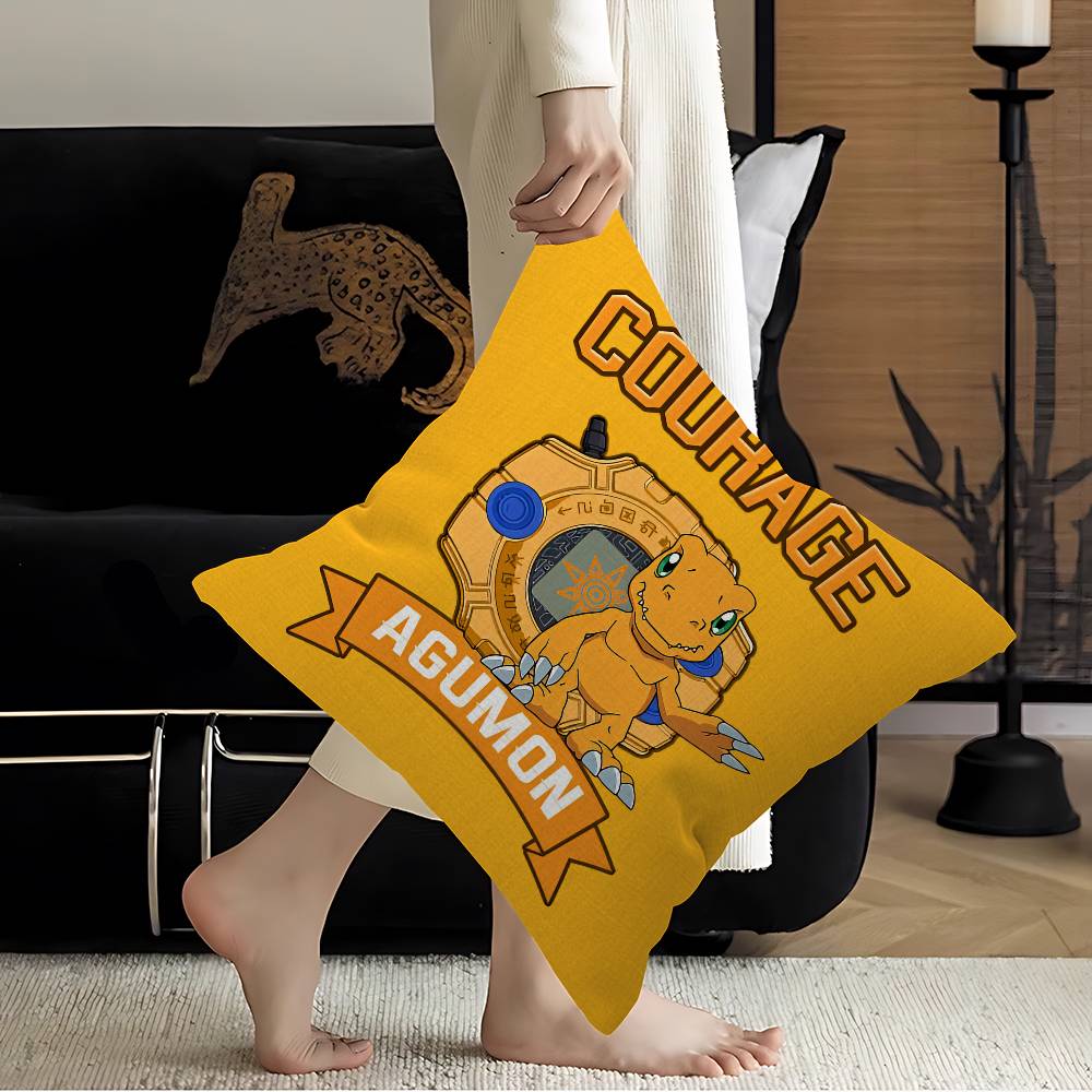 

Japan Anime Digimon Anime Personalized Pillow Dust Cover Bedroom Kids Party Decoration Pillowcase Birthday Children Gift 30x30 cm