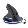 Perixx Rechargeable Vertical Mouse with Wired and Wireless Charging Wireless Charger Included Ergonomic Design PERIMICE-713LRX Left-Handed - -