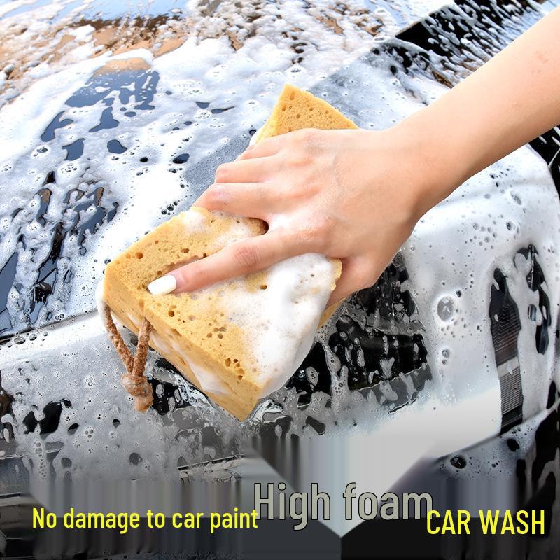 XL Stain-Removing Honeycomb Car Wash Sponge - High-Density, Water-Absorbing Detailing Supply