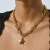 Yori Thin Chic Polished Five-pointed Star Pendant Necklace for Women Summer 2024 Waterproof Daily Jewelry Bijoux Gift