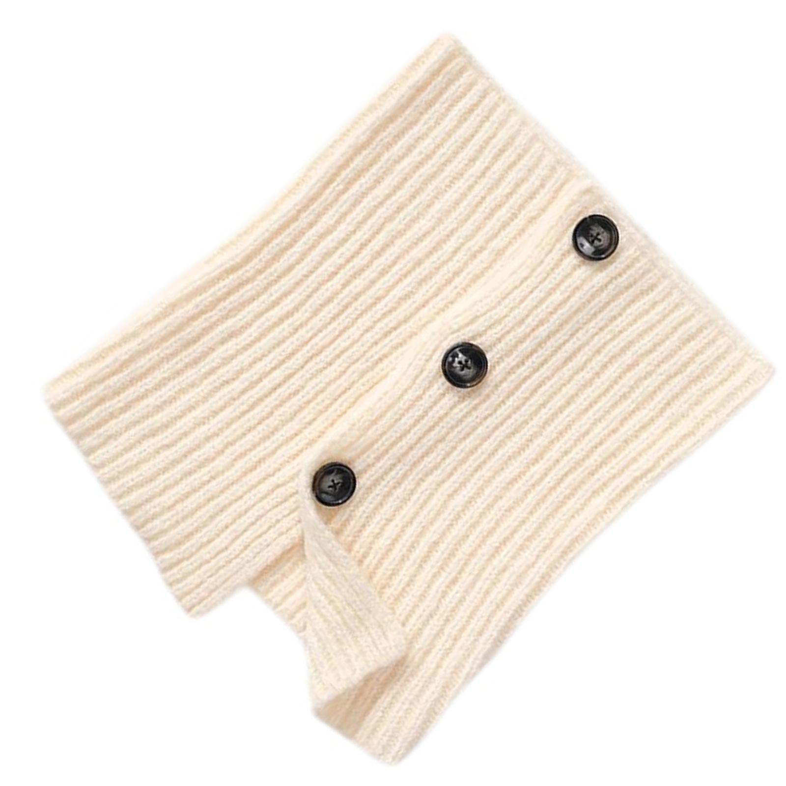 

Теплый вязаный шарф из пряжи с застежкой на пуговицы, модный шейный платок, уличный шейный платок, аксессуар для зимнего тепла