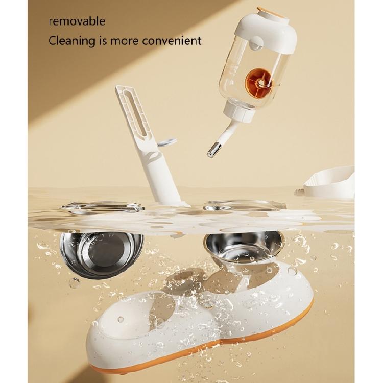 Dog Feeder Puppy Food Water Bowl Double Bowl Height Adjustable Large Capacity