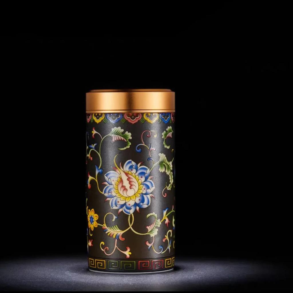 Enamel Color Porcelain Tea Canister Sealed Ceramic General Jar Storage Jars Desk Decoration Tea Cans Candy Pots Tea Caddy
