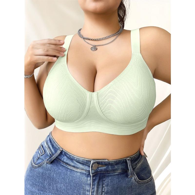 Plus Size Seamless Gather Anti Sagging Comfortable Bra For Women Large Bust