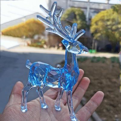1 PCS Kreative Kristall Hirsch Ornamente Elegante Simulation Elch Figuren Einfache Acryl Tier Dekorationen