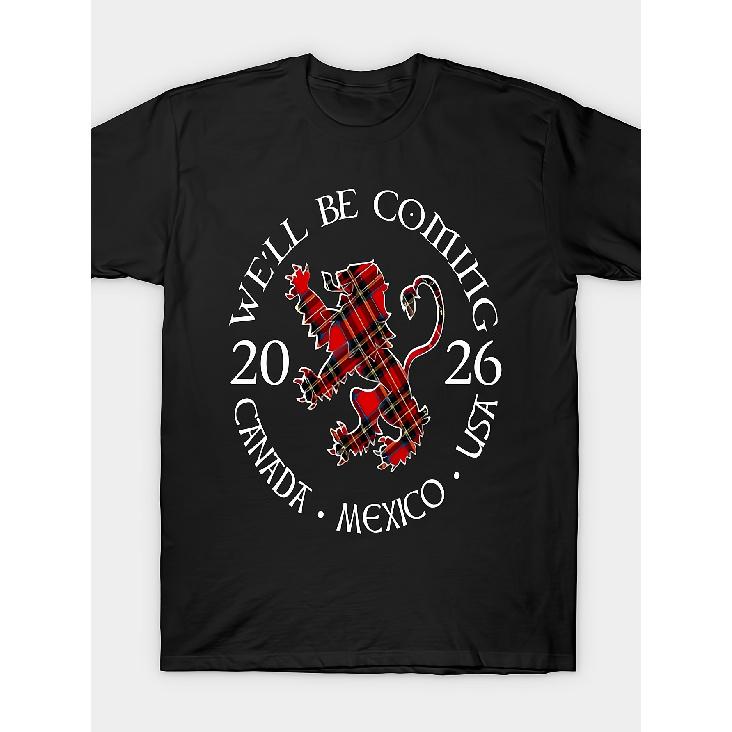 We ll Be Coming Scotland Football Tee Scottish T Shirt Men s T-shirts, the Best Gift for Football Fans and Sports Enthusiasts. S чёрный