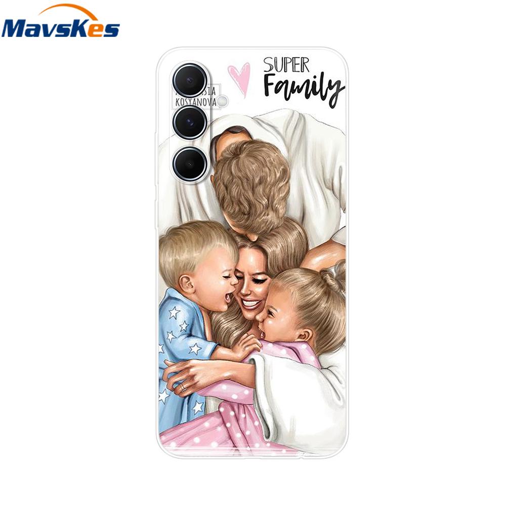 For Samsung Galaxy M35 5G Case Cute Cat Flower Painted Phone Cases For Samsung M35 Case M 35 SM-M356B Silicone Clear TPU Fundas