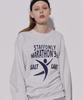 STAFFONLY Finish Line Front Sweatshirts (Melange White)