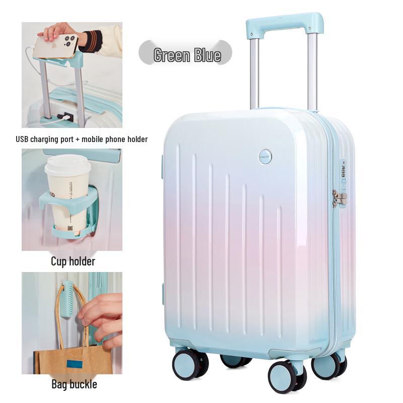 Li Shen Fresh Gradient Rechargeable Spinner Luggage