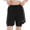 Li Ning Sports Shorts Unisex Classic Black Reflective Strip Design Thin ATSL291-1