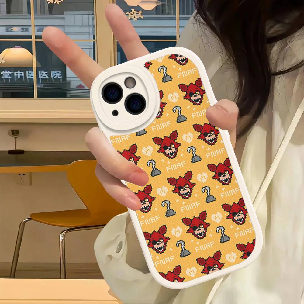 Fnaf Five-nights-At-Freddys Anime Leather Phone Case For IPhone 16 15 14 17 Pro Max 11 12 Mini Plus Soft Shell