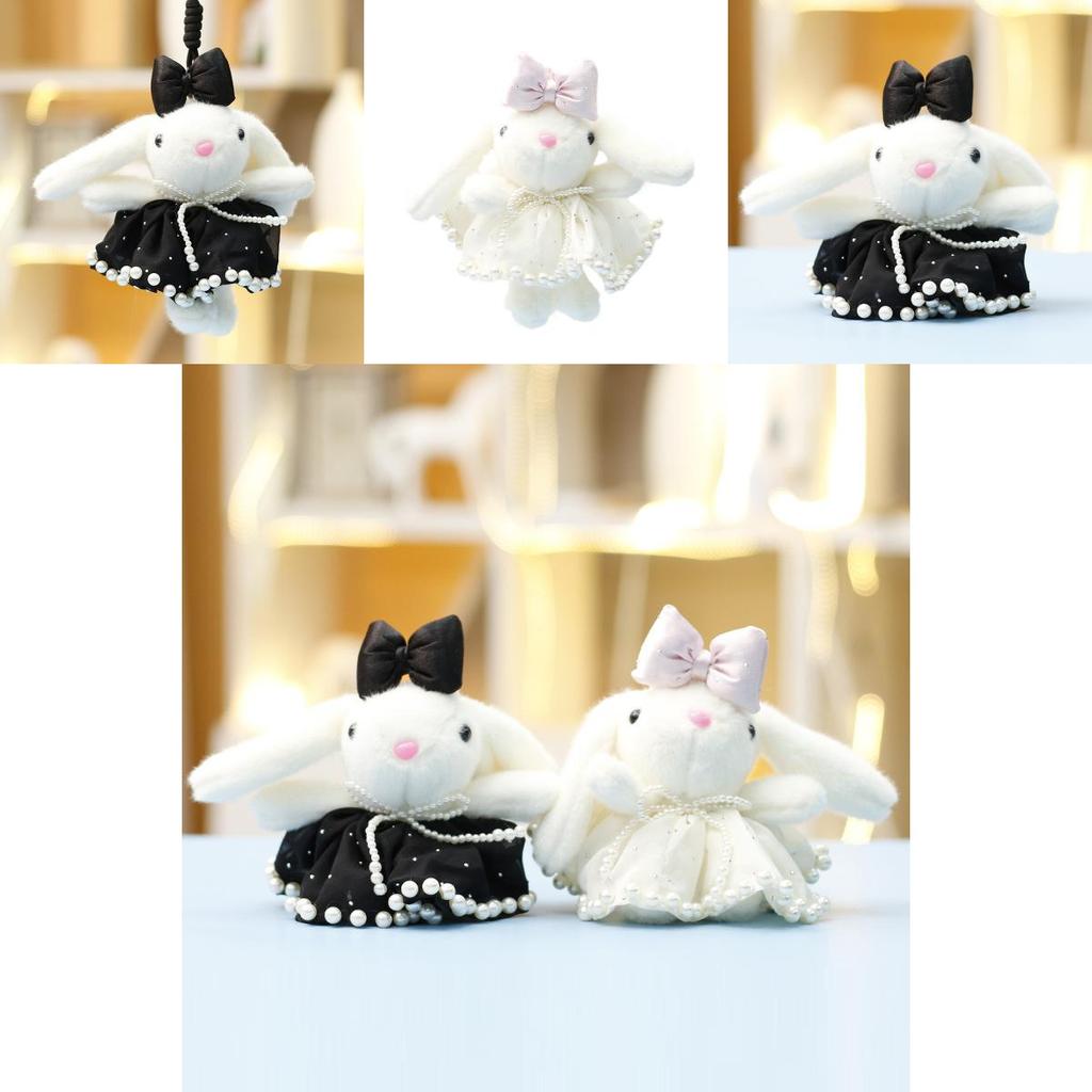 Cartoon Rabbit Plush Doll With Pp Cotton Filling For Handbag Decoration