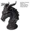 Miniature Dark Fantasy Statue Sheep-Headed Ornament, 3D Printed Gothic Devil Sculpture, with Mini Sculpture Detailed Horn Texture Desktop Statue, for