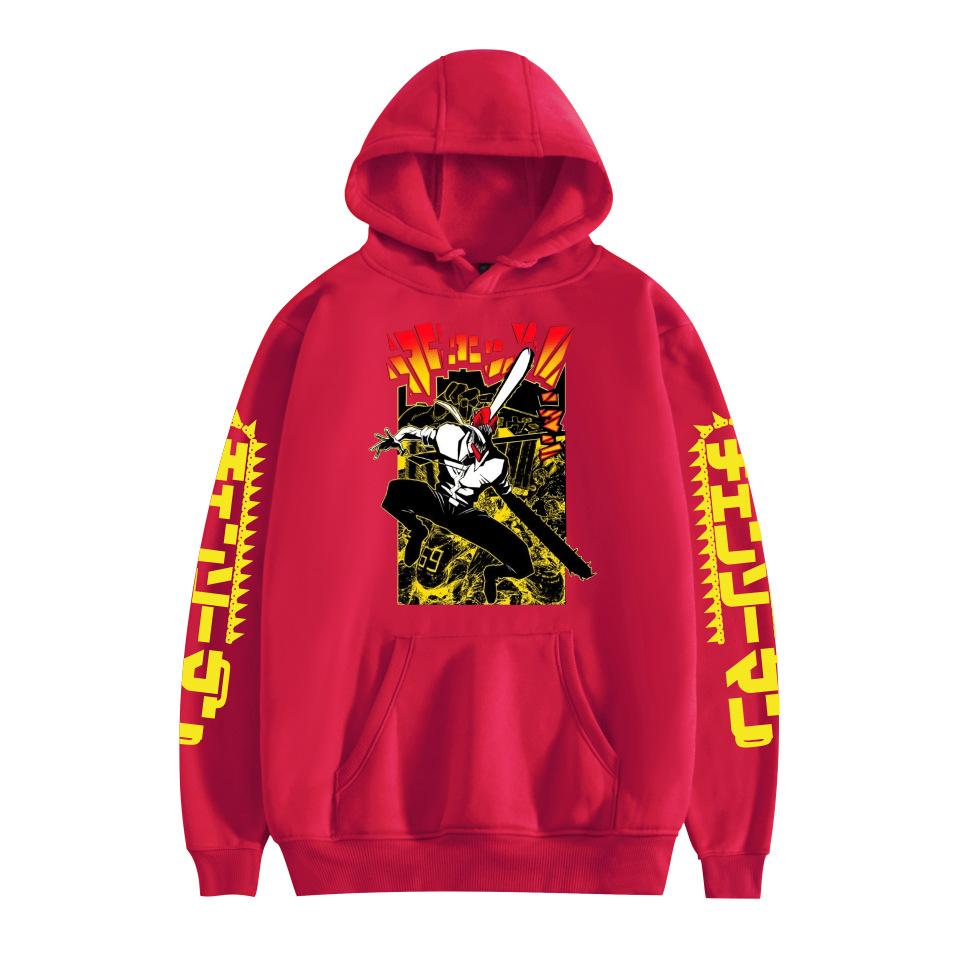 Fashion for Fans of Chainsaw Man Cartoon Printed Hoodies Sweatshirt Outdoor Sport Cosplay Pullovers
