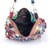 Tasche Damen Tasche Lammfell Farbe Spleißung Damen Handtasche Umhängetasche Crossbody Tasche Tragetasche