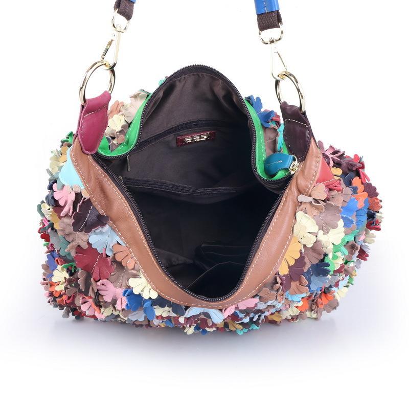 Tasche Damen Tasche Lammfell Farbe Spleißung Damen Handtasche Umhängetasche Crossbody Tasche Tragetasche